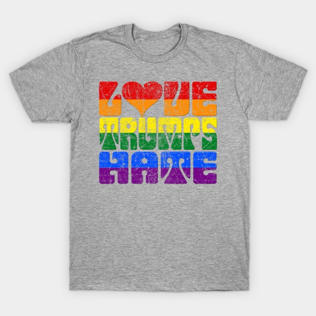 LOVE TRUMPS HATE GAY PRIDE DIVERSITY ANTI-TRUMP IMPEACH TRUMP T-Shirt by TeeCreations